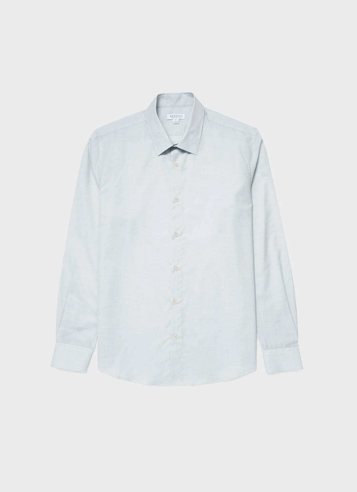 Men's Cotton Cashmere Shirt in Light Blue