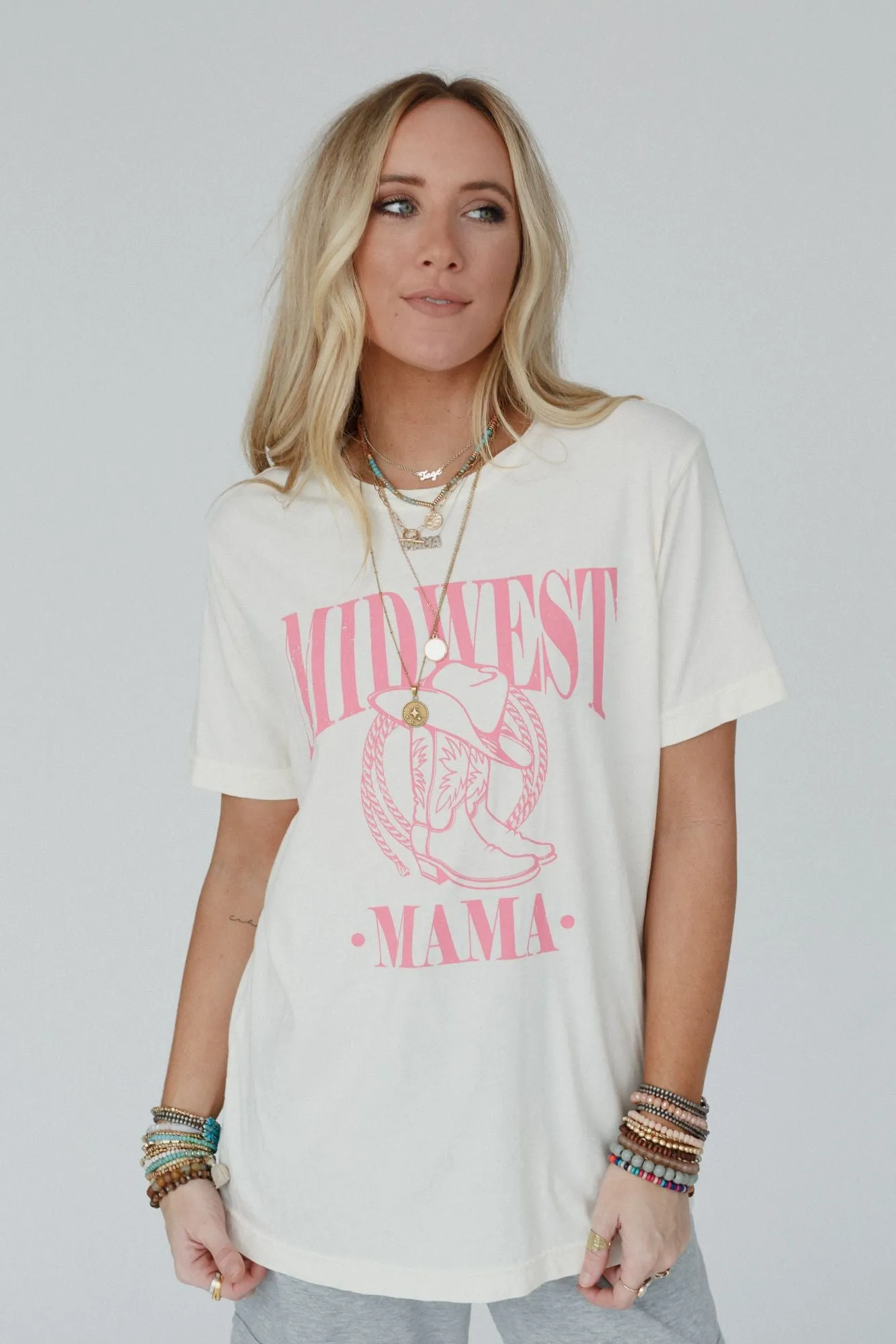 Midwestern Mama Graphic Tee - Off White