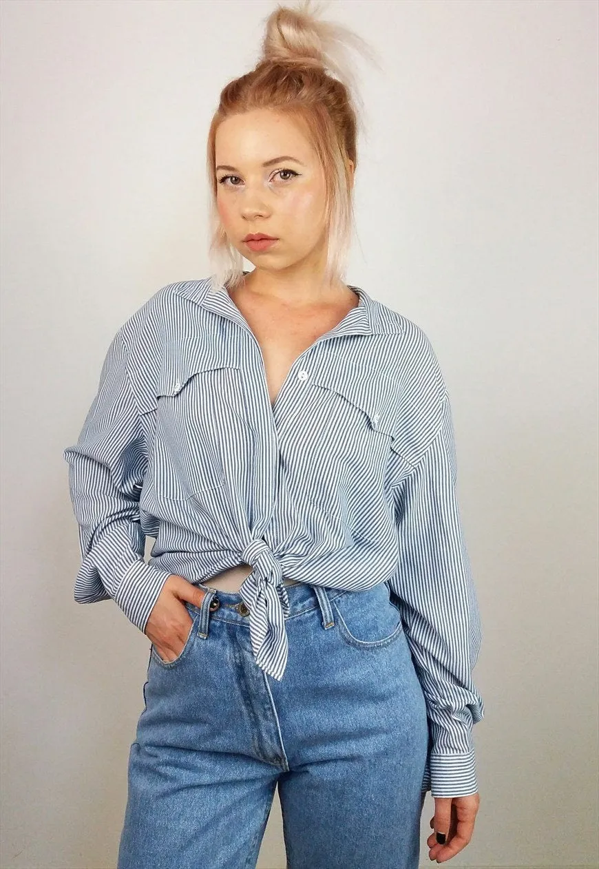 Minimalist Button-up Pinstripes Shirt