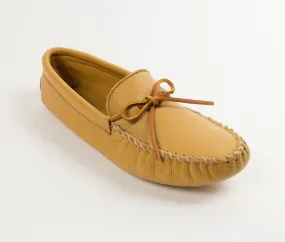 Minnetonka - DOUBLE DEERSKIN SOFTSOLE NATURAL - 816