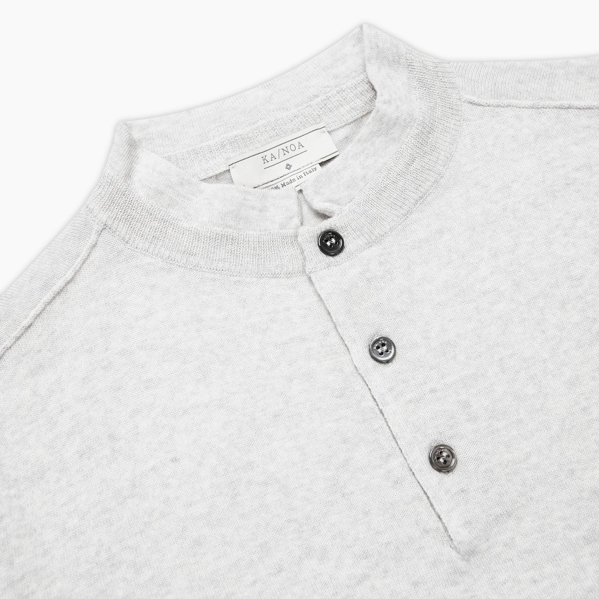 Moreno Long sleeved knitted polo Superfine Merino Wool