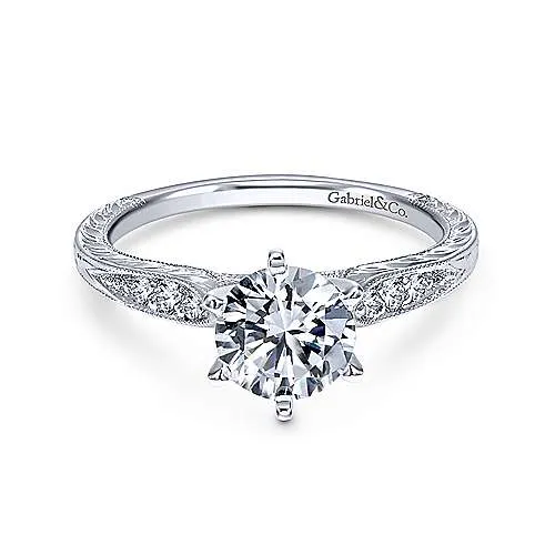 Mounting Only, Vintage Diamond Engagement Ring