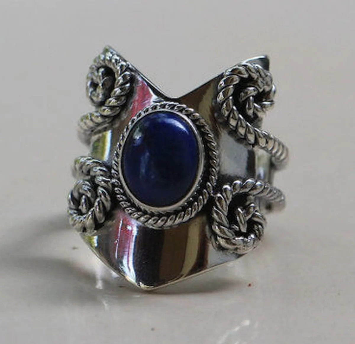 Natural Lapis Lazuli 925 Solid Sterling Silver Handmade Women Ring Sizes 4 to 13 US