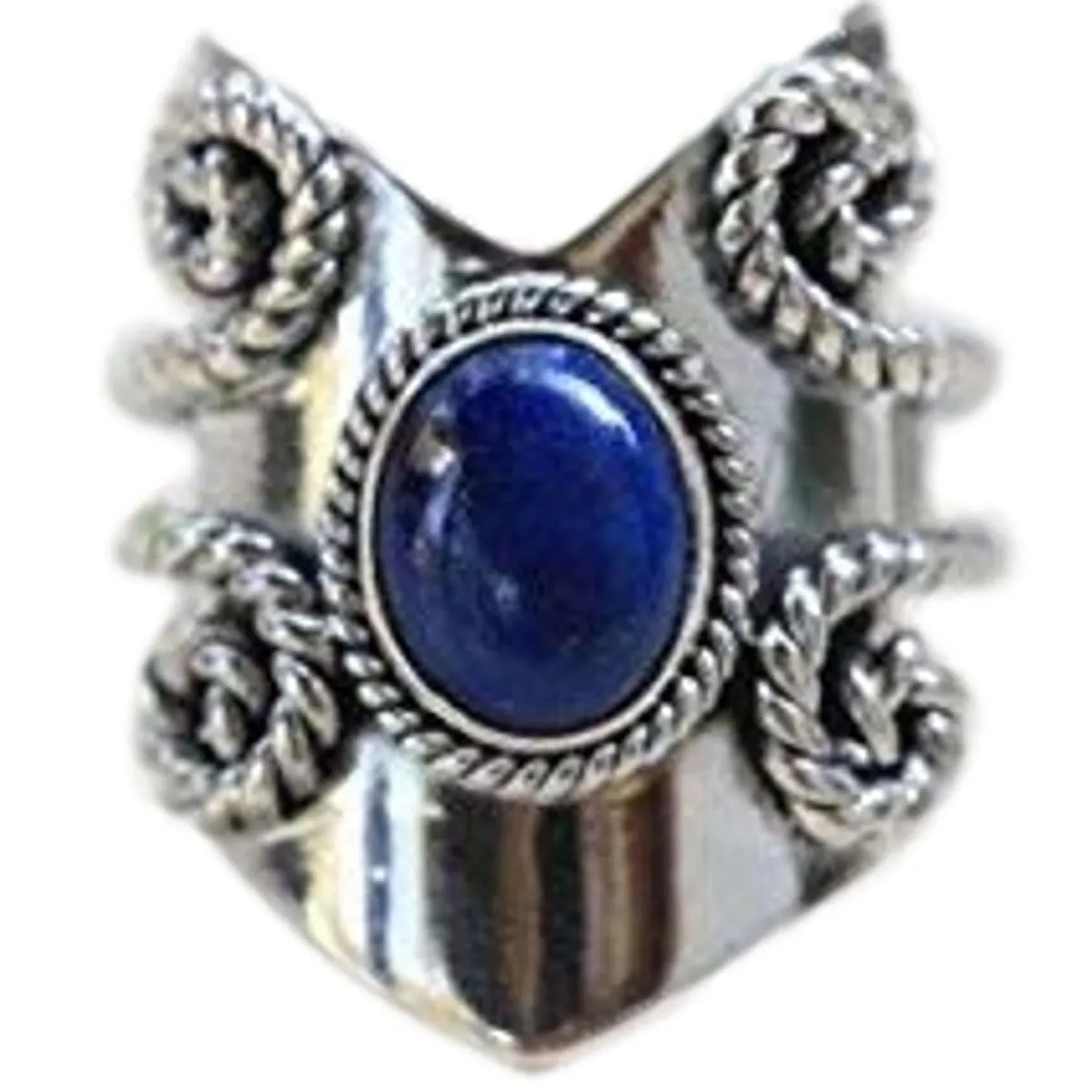 Natural Lapis Lazuli 925 Solid Sterling Silver Handmade Women Ring Sizes 4 to 13 US