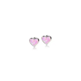 Opal Aloha Heart Earrings