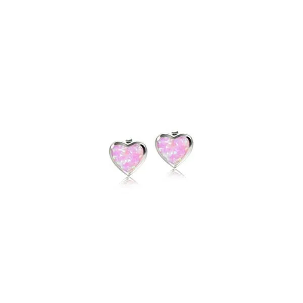 Opal Aloha Heart Earrings