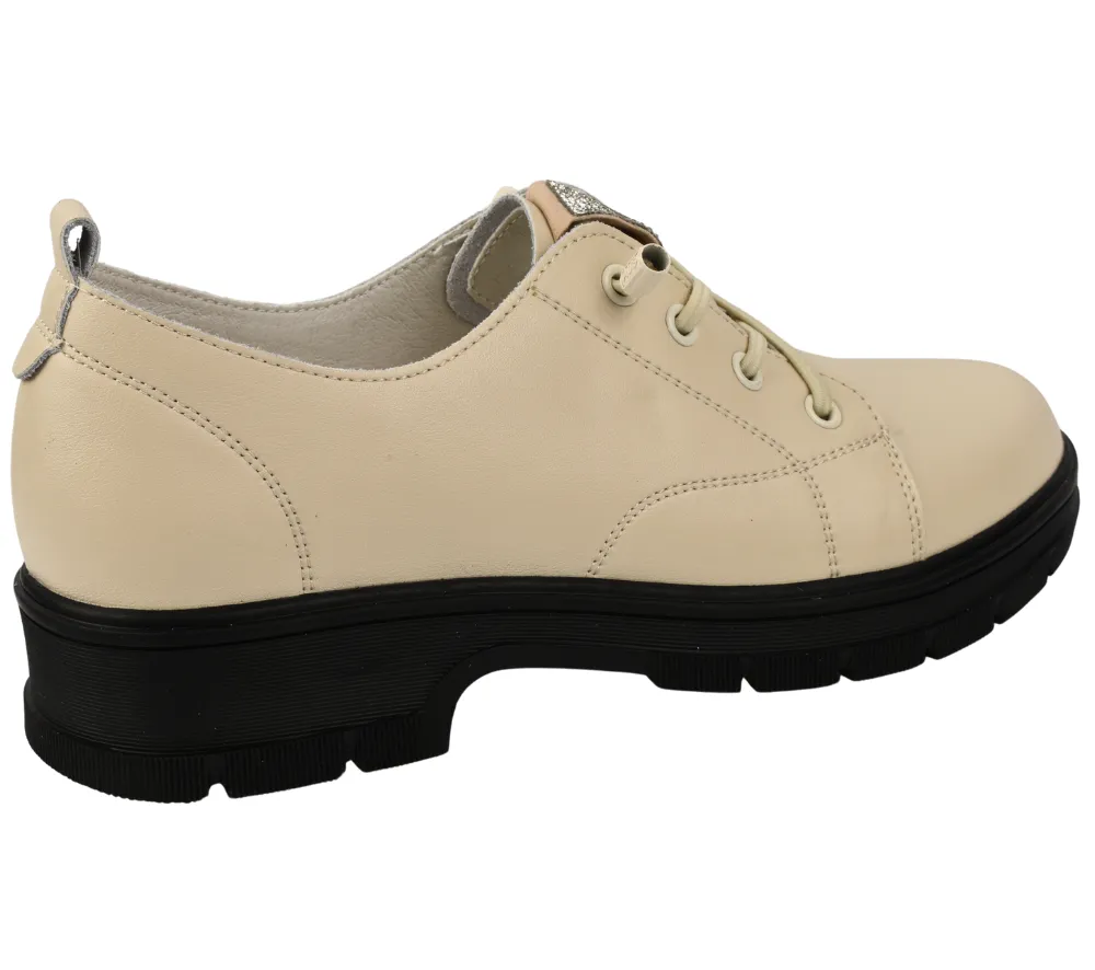 Pantofi casual, dama, GALLOP, GA 2316 crem, piele naturala