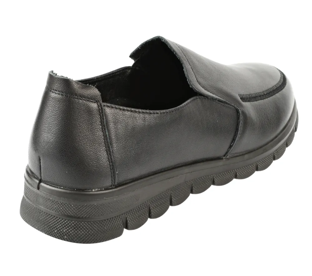 Pantofi casual, femei, FORMAZIONE, 21073-01 negru, piele naturala