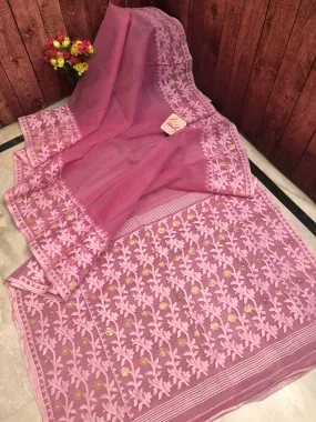 Pink Color Jamdani Saree