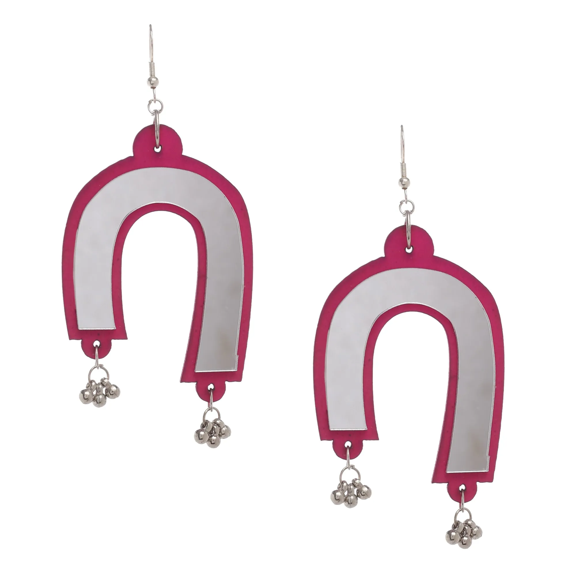 Pink Mirror Earring