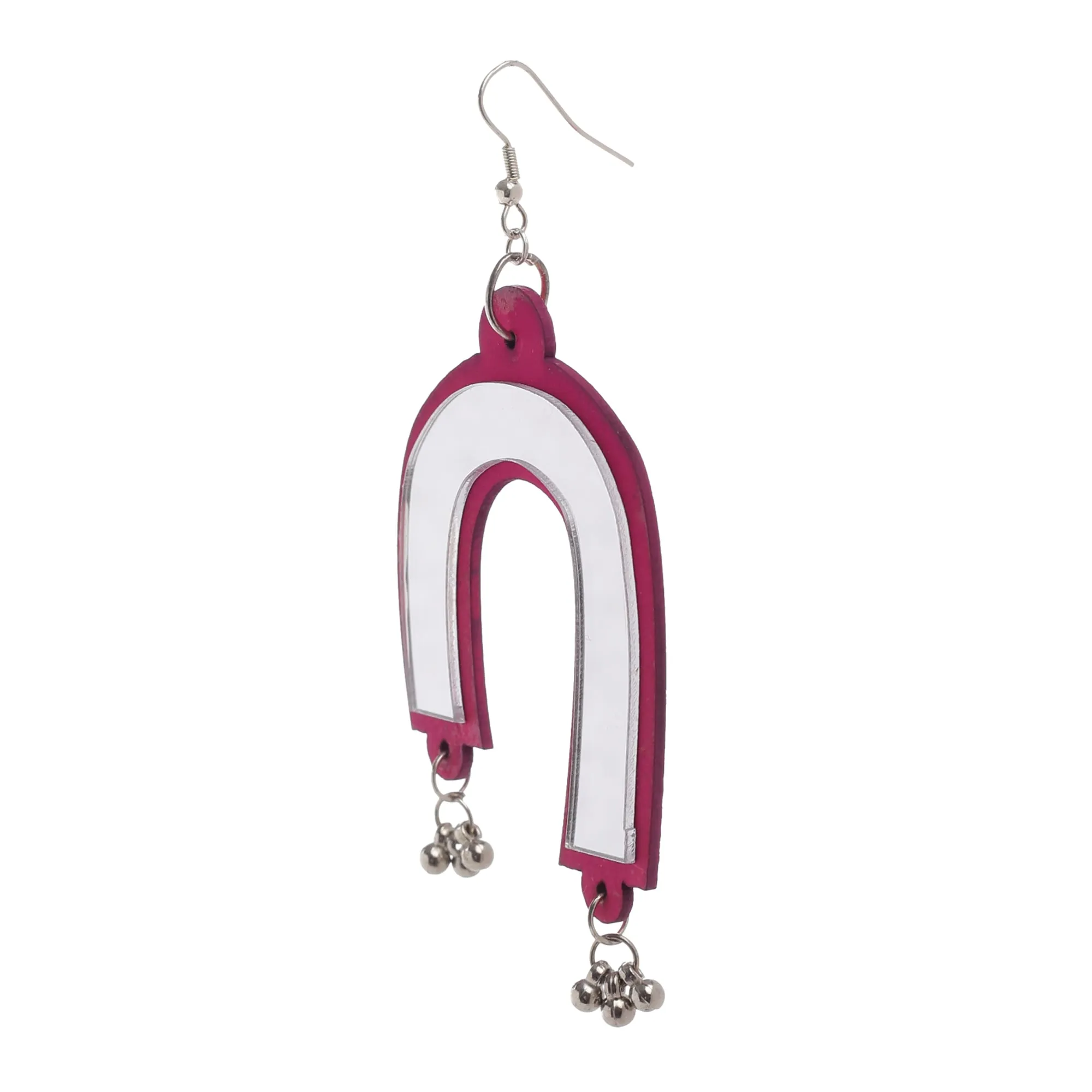 Pink Mirror Earring