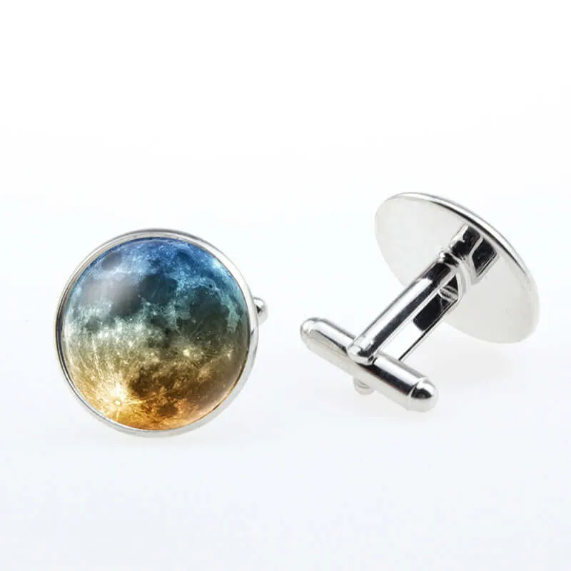 Planet Time Gemstone French Swank Cufflinks