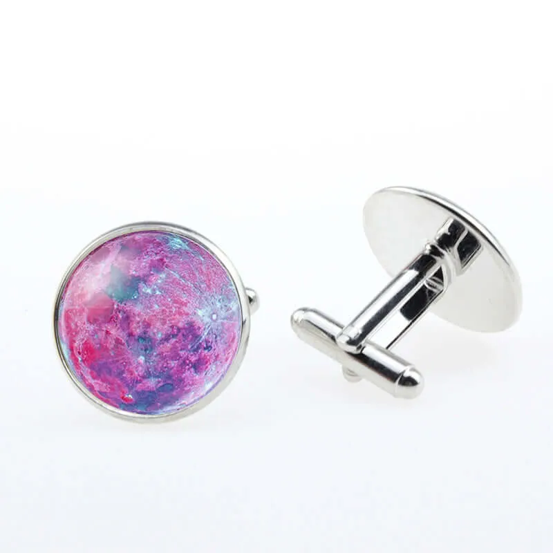 Planet Time Gemstone French Swank Cufflinks