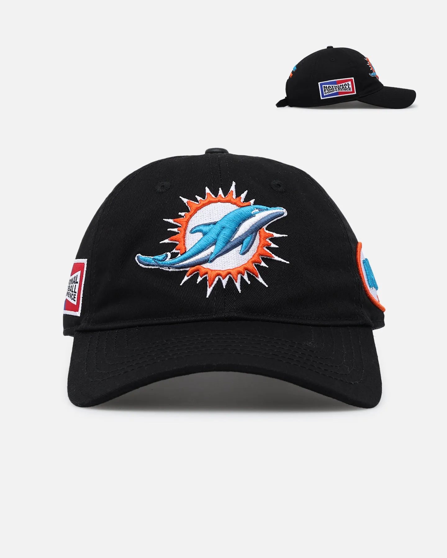 Pro Standard Miami Dolphins Fast Lane Logo Dad Hat Strapback Black