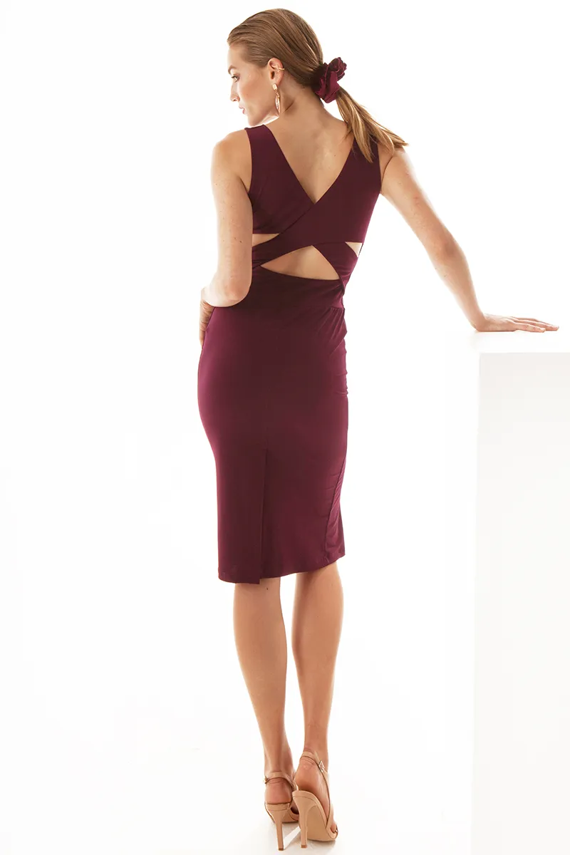 Ramona Tango Jersey Dress with Crisscross Back