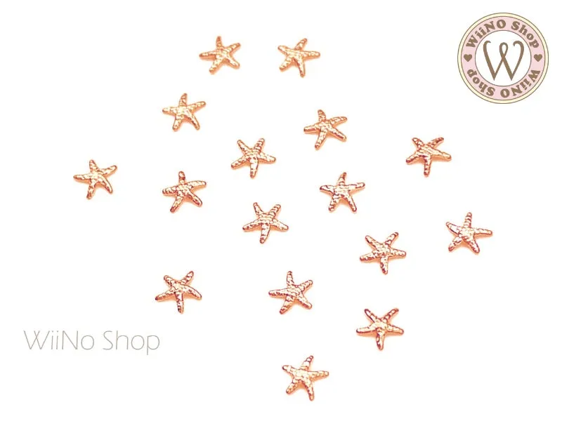 Rose Gold Starfish Metal Studs - 10 pcs (5mm)