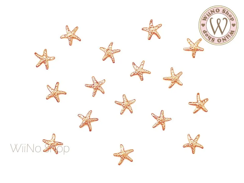 Rose Gold Starfish Metal Studs - 10 pcs (5mm)