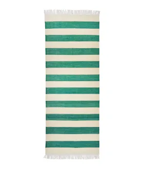 Rugby Stripe Runner in Ivy