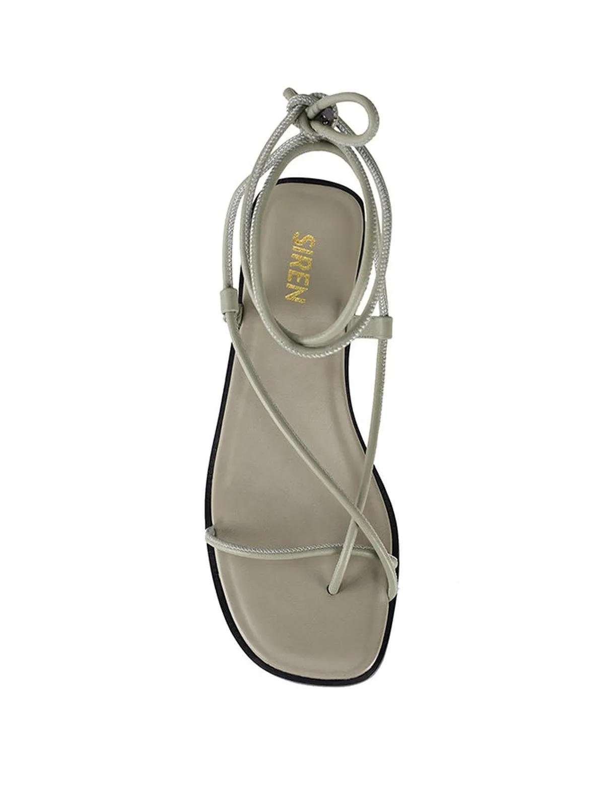 Sava Tie Up Sandals - Olive Leather