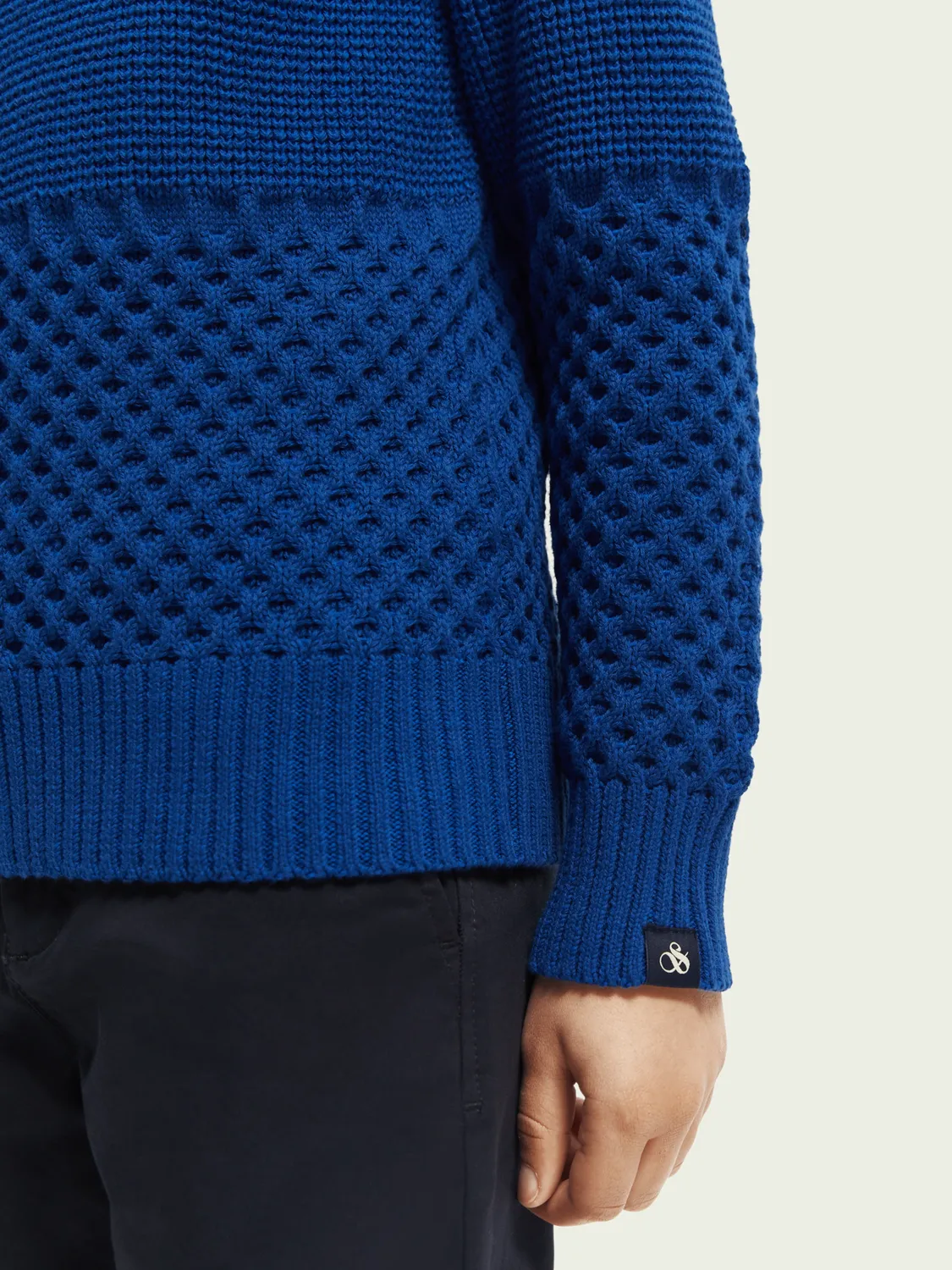 Scotch & Soda Boys Cable Knit Pullover _Blue 167733-4869