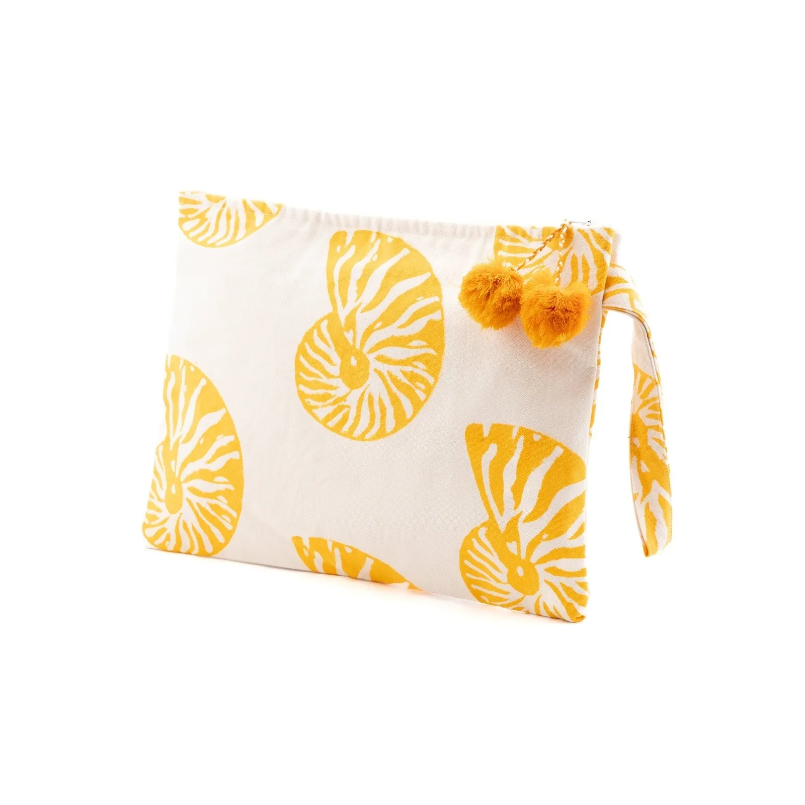 Seashell Orange Wristlet Bag