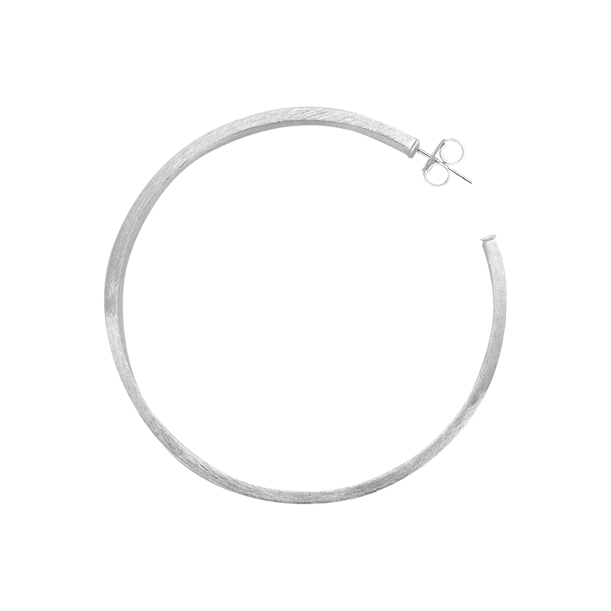 Sheila Fajl Lunaria Statement Hoop Earrings in Silver Plated