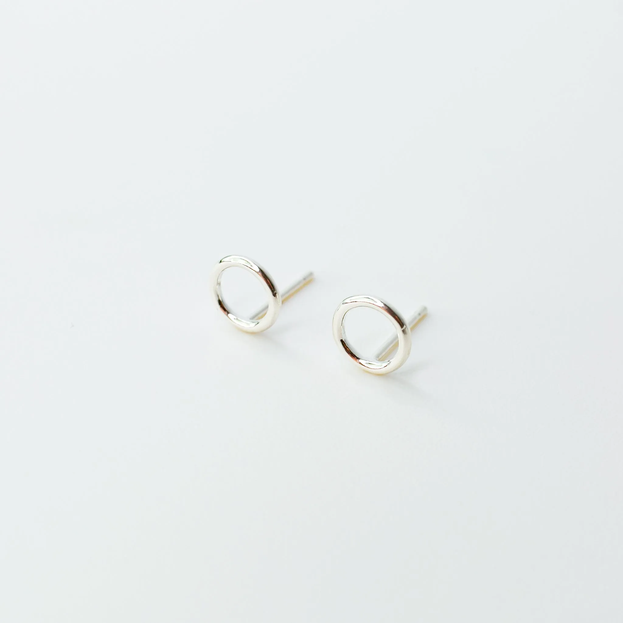 Shiny Open Circle Studs