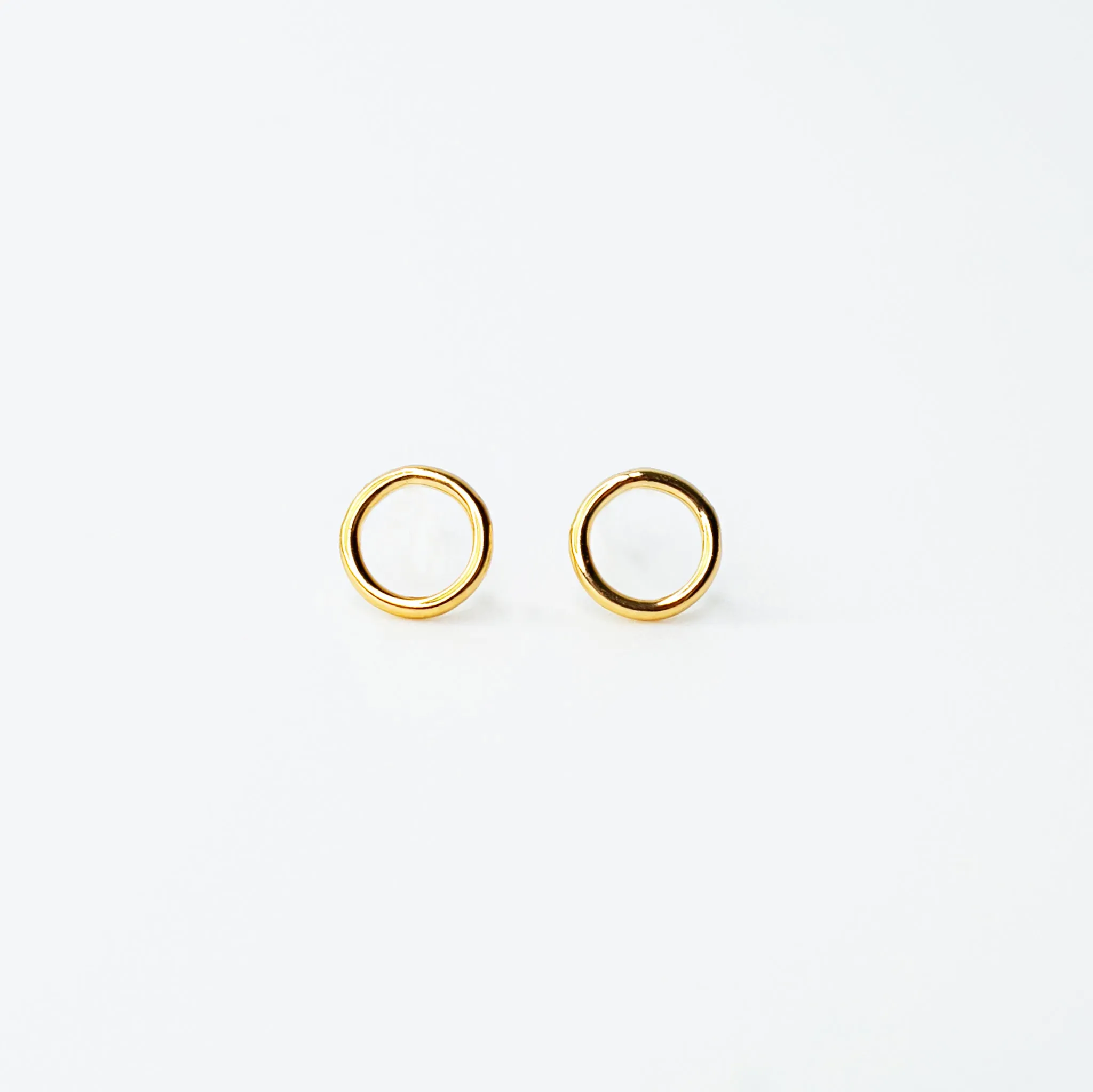 Shiny Open Circle Studs