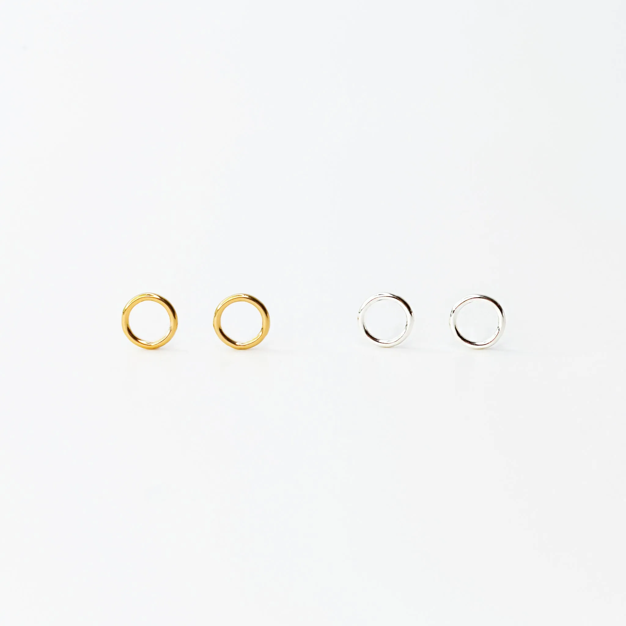 Shiny Open Circle Studs