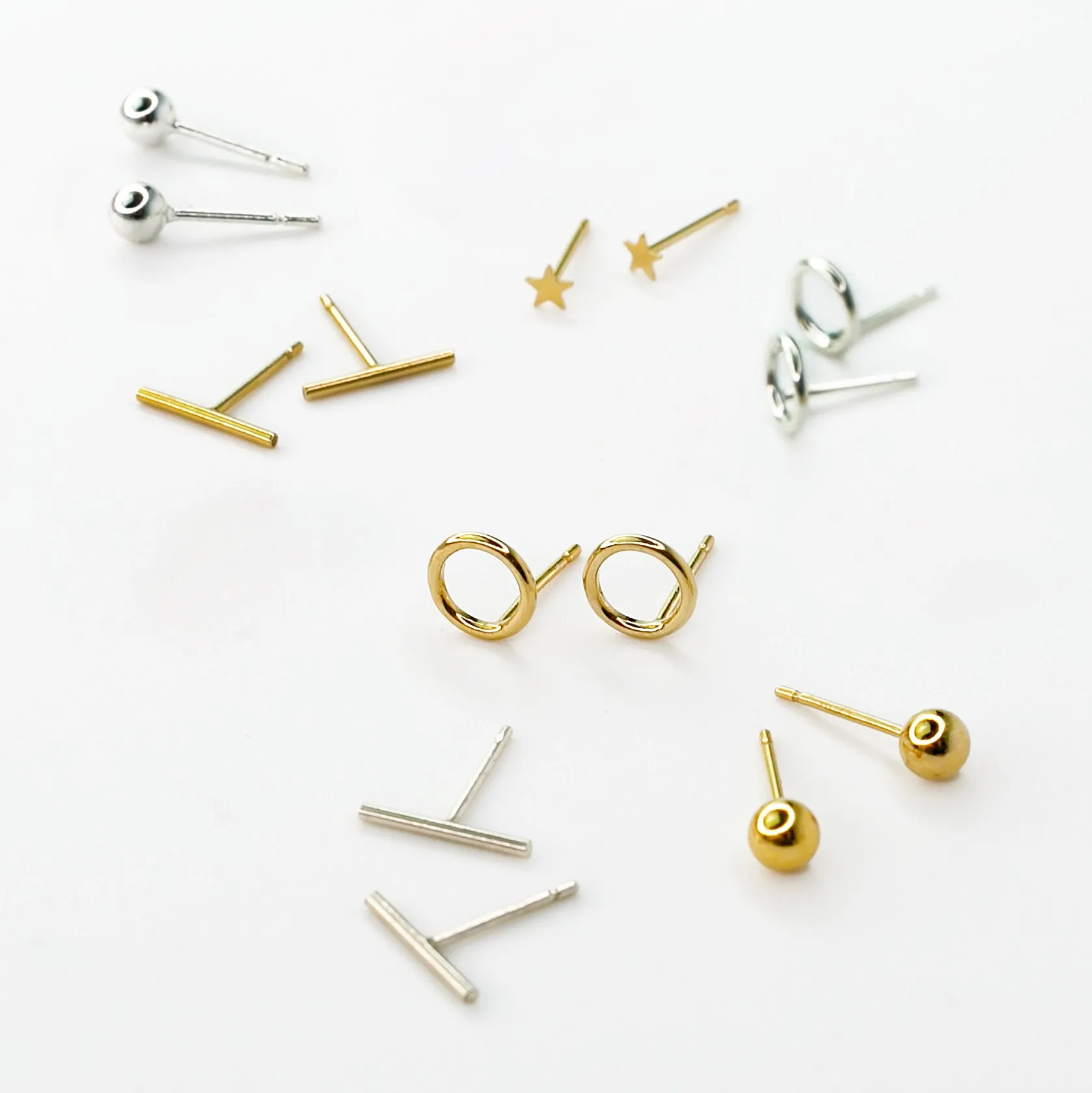 Shiny Open Circle Studs