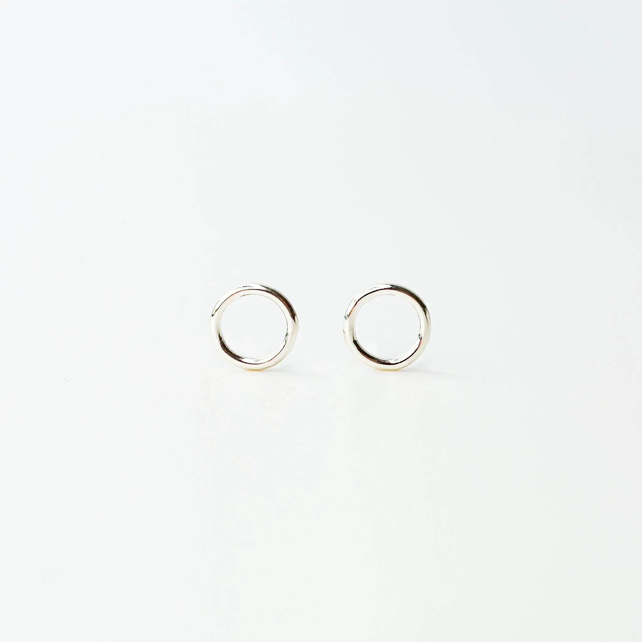 Shiny Open Circle Studs