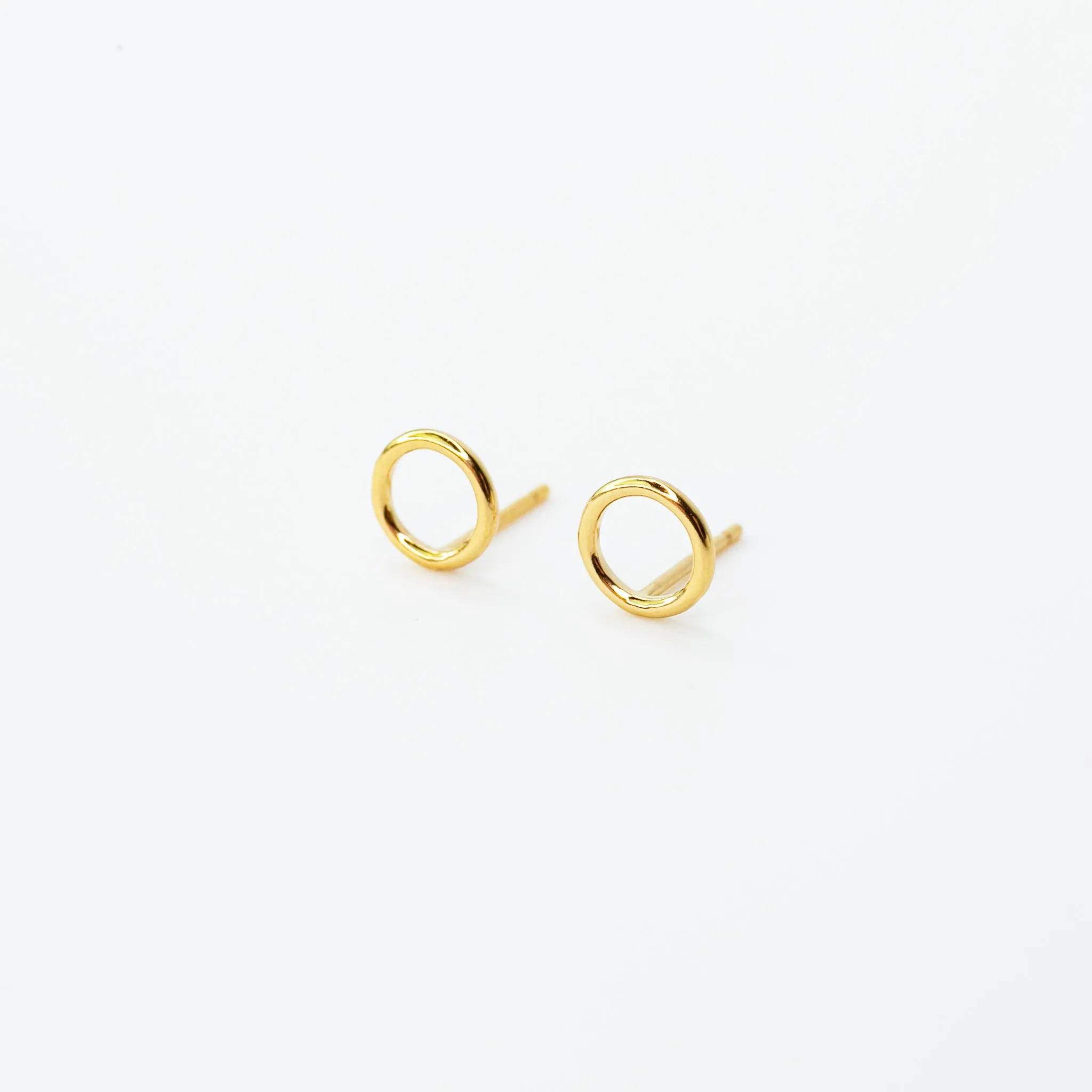 Shiny Open Circle Studs