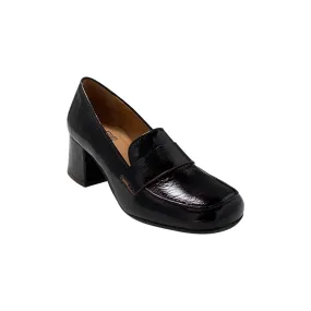 Siana Bordeaux Patent Loafer Heel