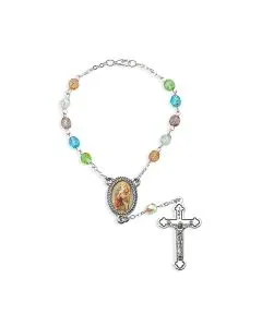 St Christopher Auto Rosary - Multicolored