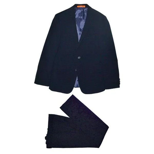 Tallia Boys Slim Solid Navy Wool Suit Z0002