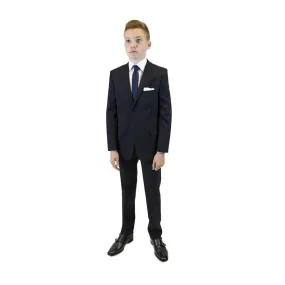 Tallia Boys Slim Solid Navy Wool Suit Z0002