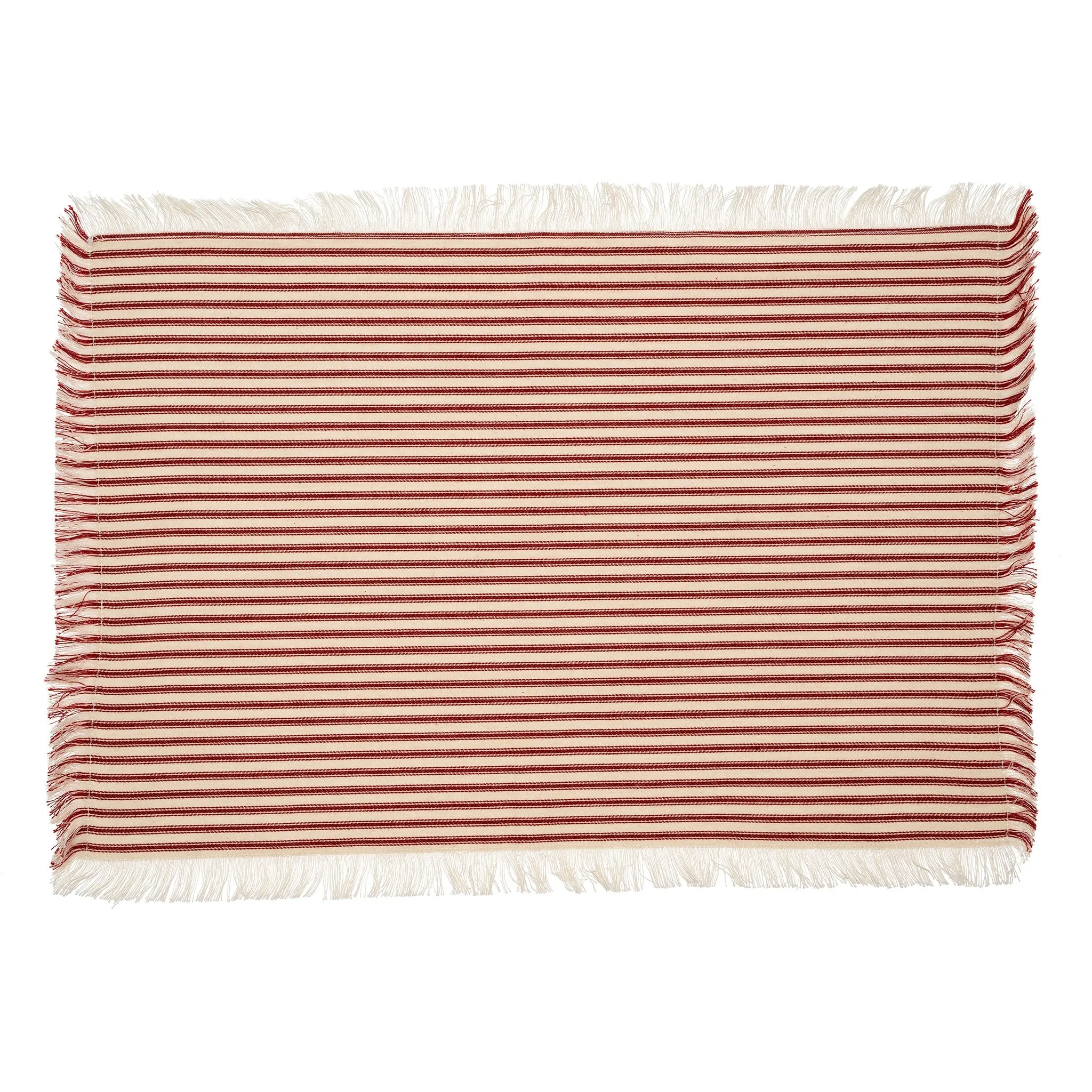 Ticking Fringe Placemat X4