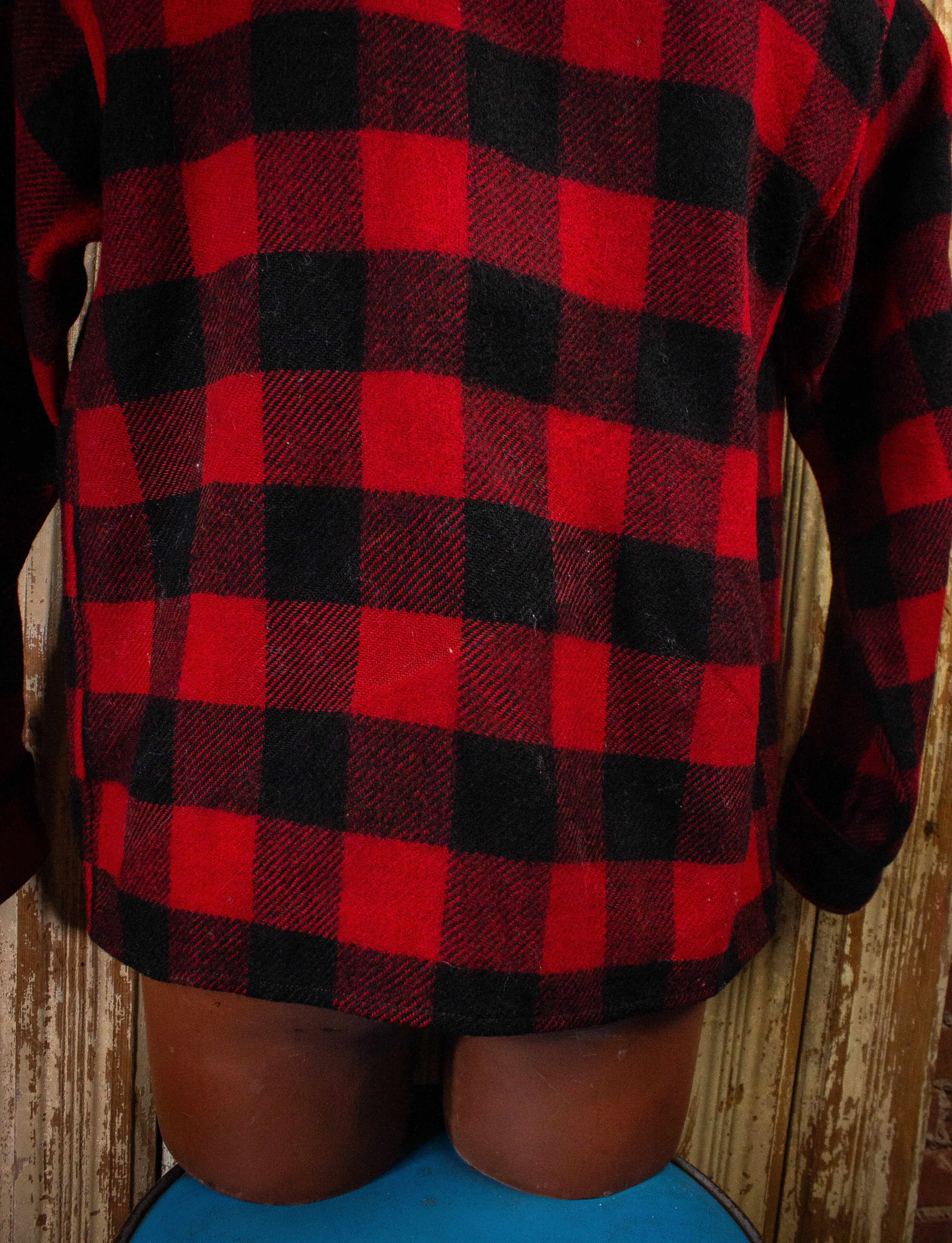 Vintage Buffalo Plaid Flannel Shirt Red/Black XL