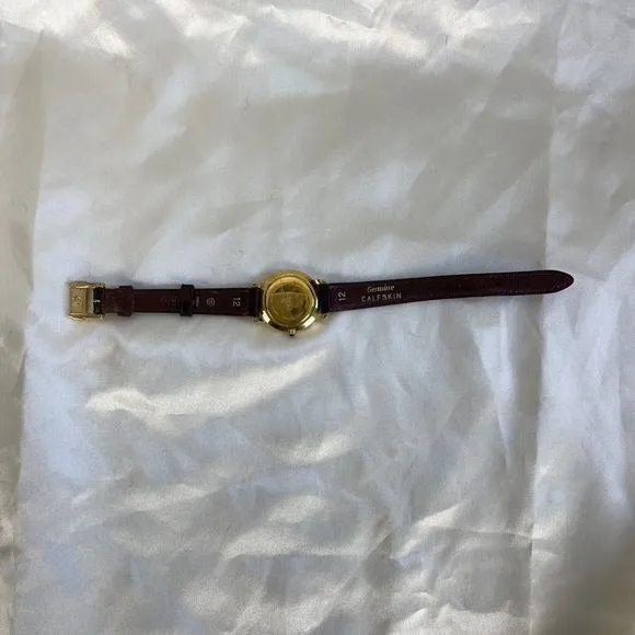 Vintage Fendibrown strap small gold face watch