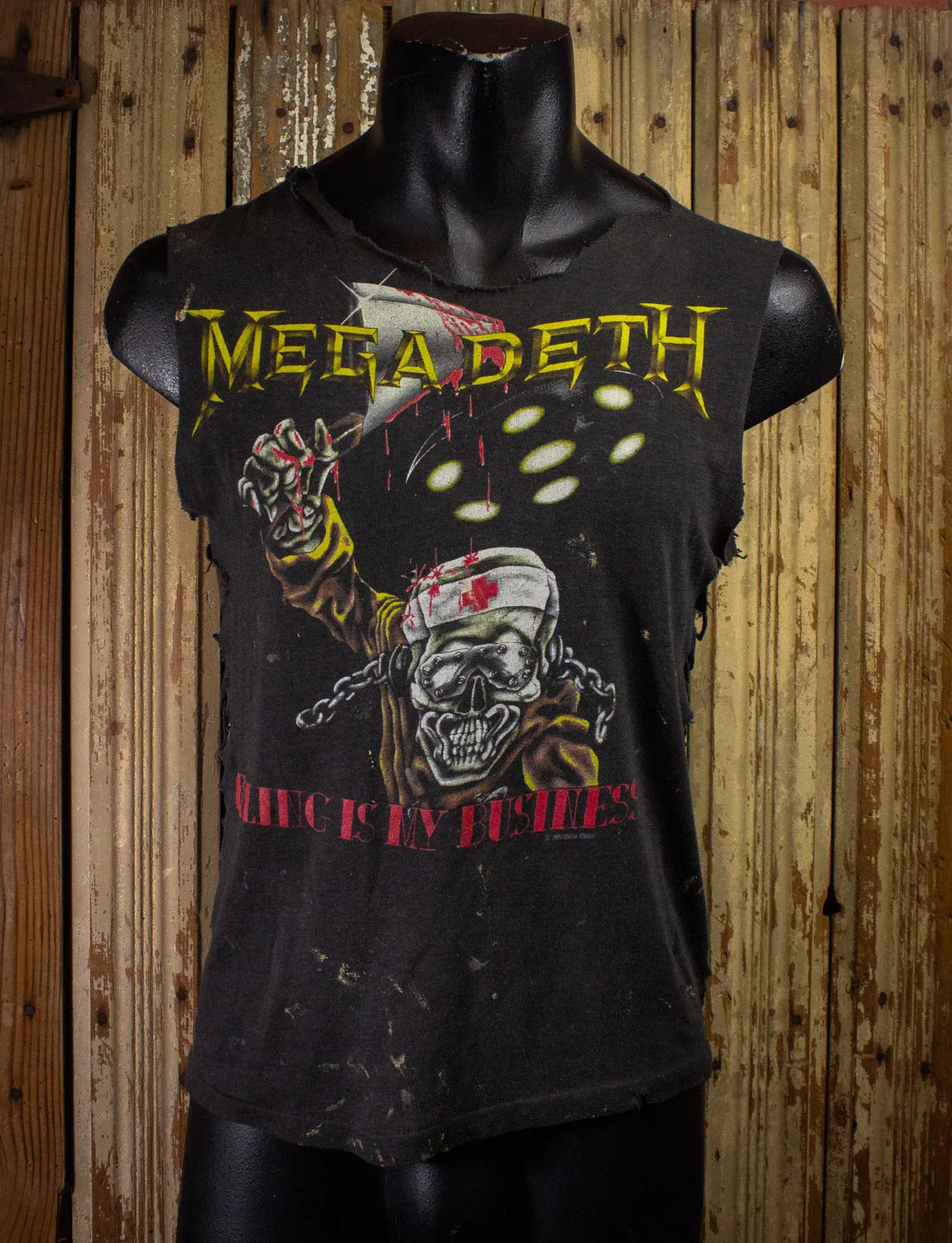 Vintage Megadeth Killing Is My Business Concert T Shirt Muscle 1988 Medium