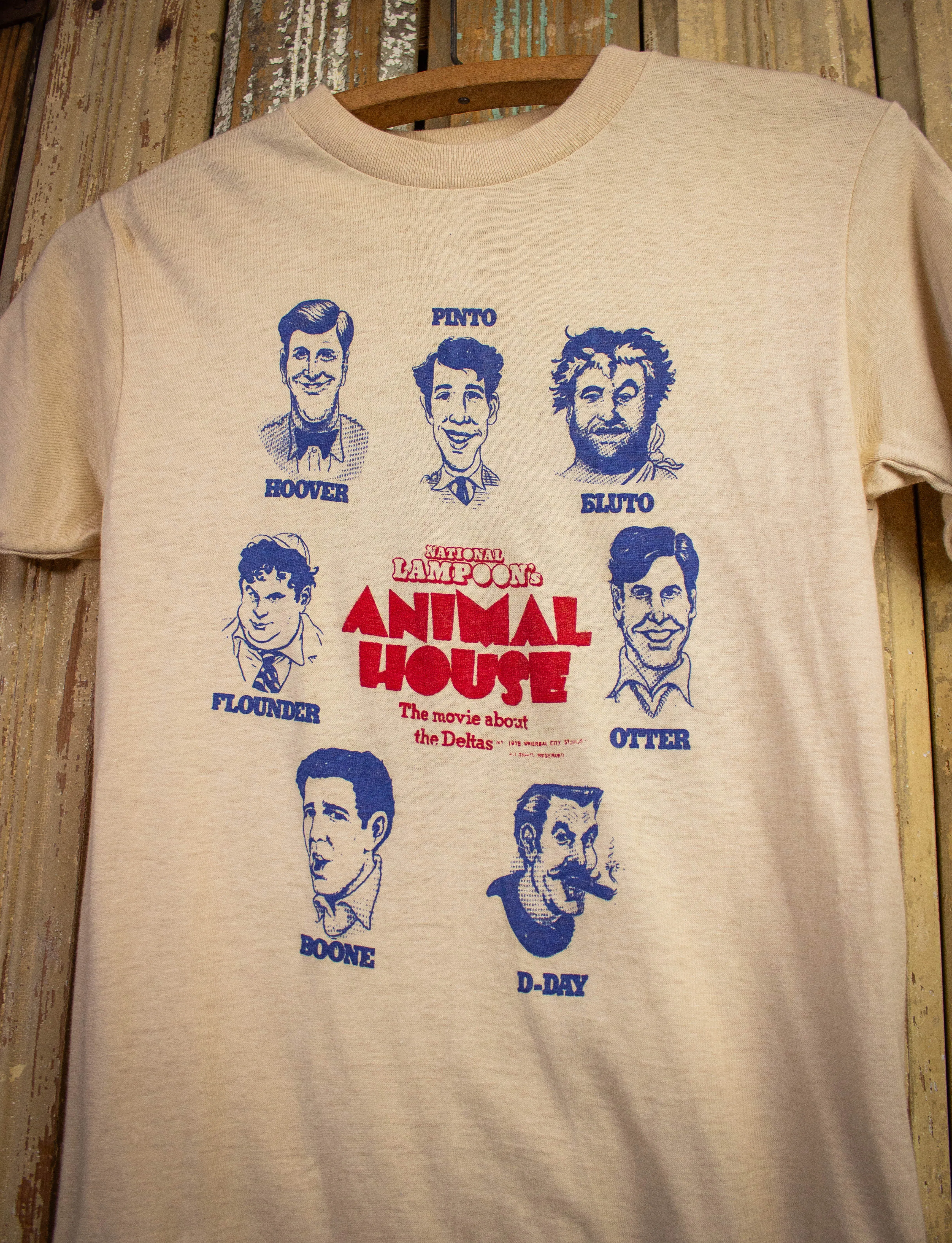 Vintage National Lampoon's Animal House Graphic T Shirt 1978 Tan XS