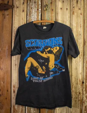 Vintage Scorpions Love At First Sting Concert T Shirt 1984 Black Medium