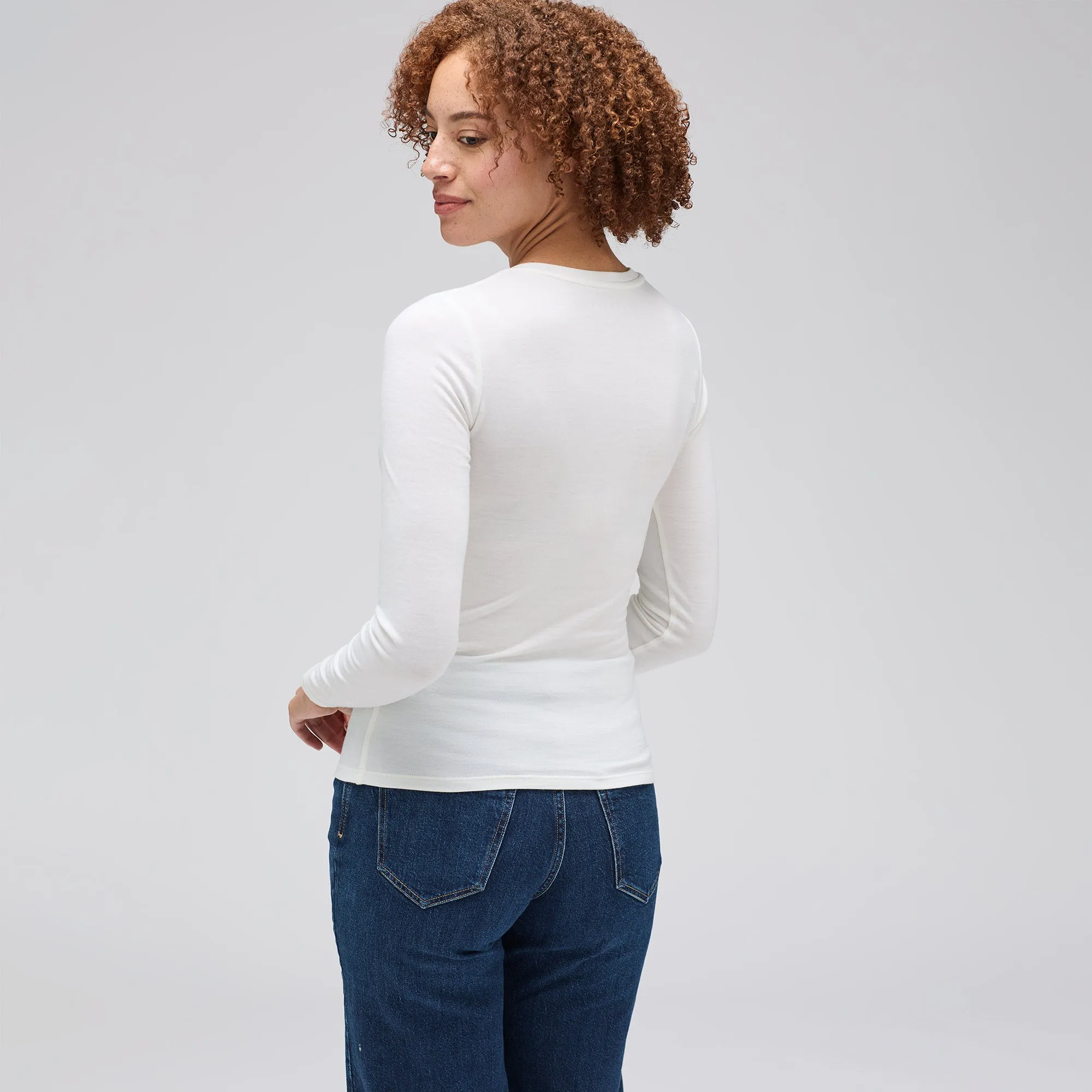 Women's Slim Merino Long Sleeve V-Neck