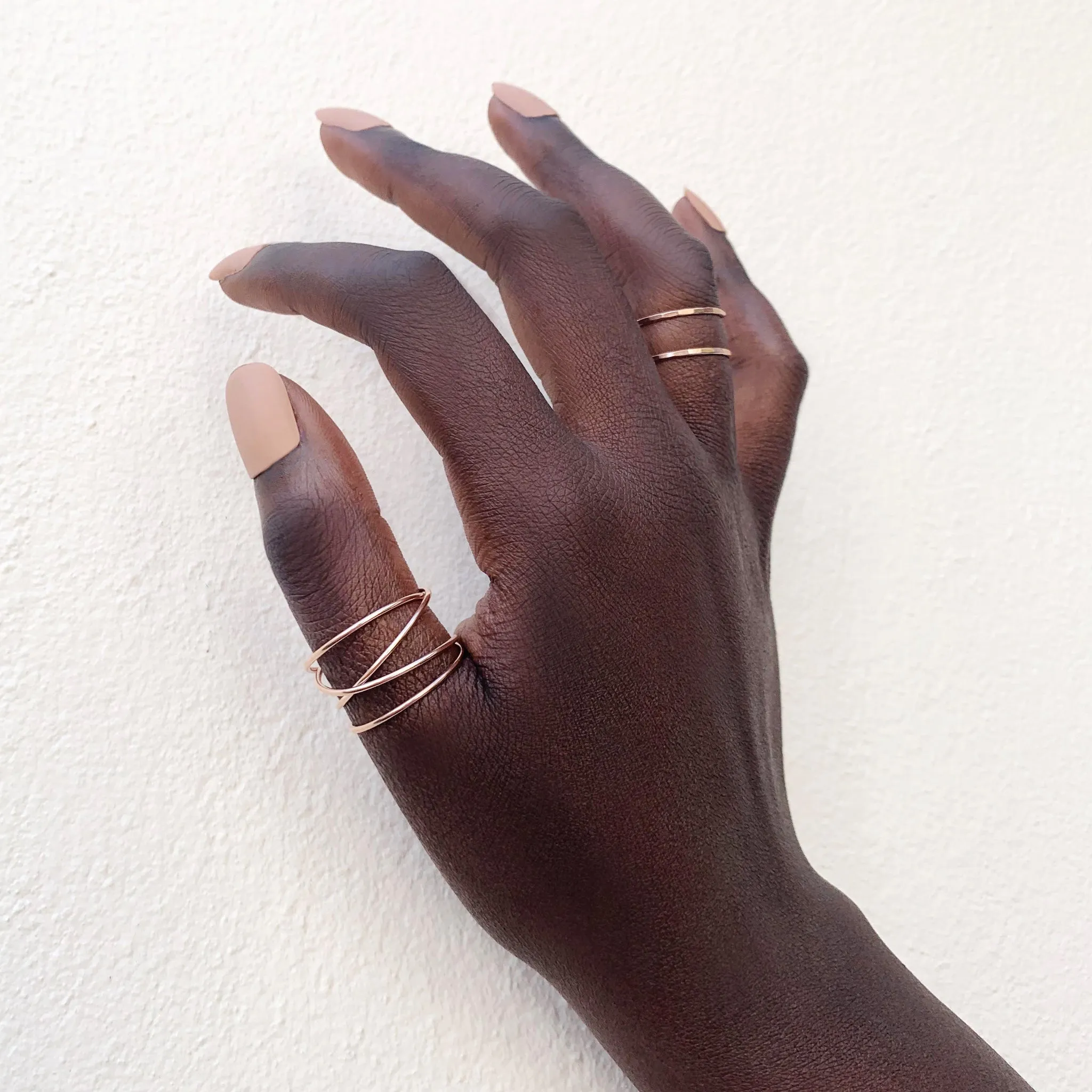 Woven 4-Band Ring - 14k Rose Gold Fill